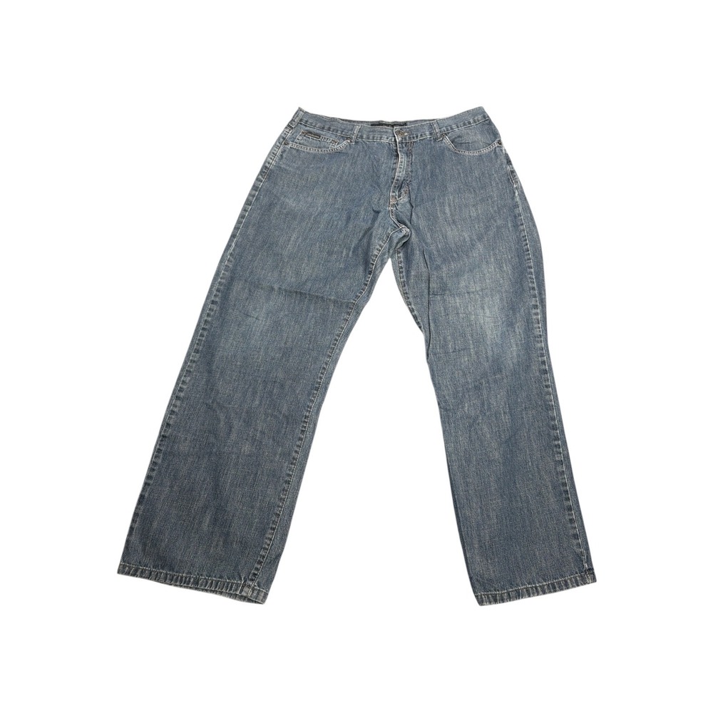 Calvin Klein Jeans Mens 38 Relaxed Straight Easy Fit Medium Wash Blue Denim